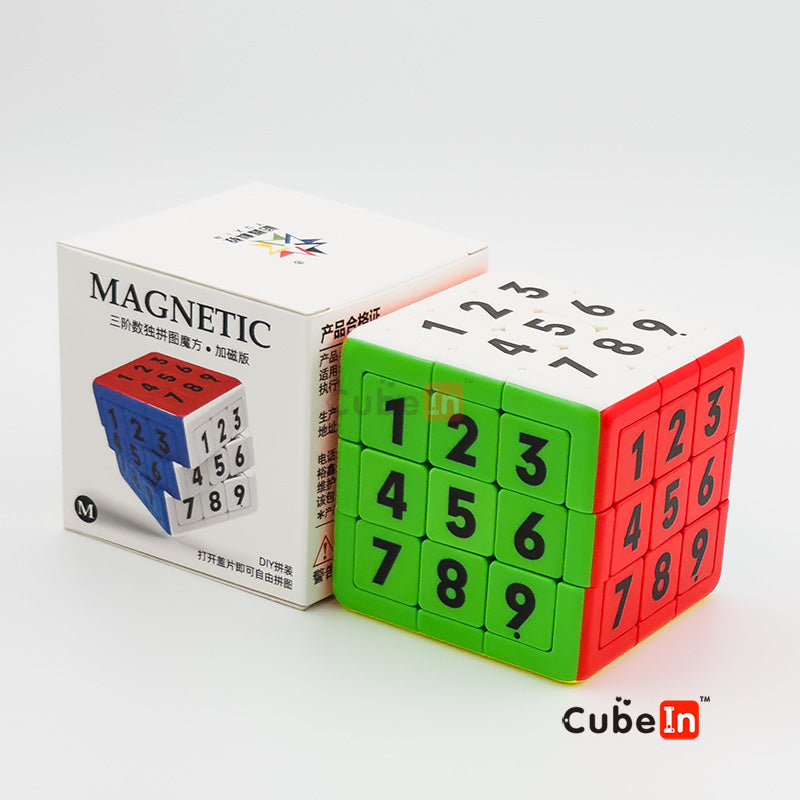 Yuxin Sudoku 3x3 Cube Magnetic Sliding - Heavyweight Hybrid Klotski Tile & Rotational Core Puzzle