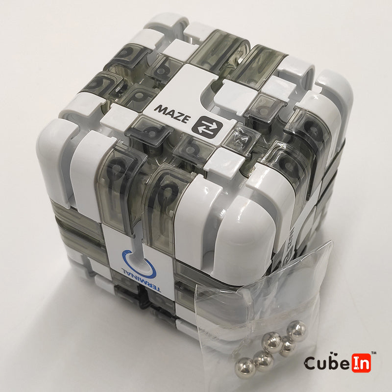3D Maze 3x3 Cube Rolling Puzzle with Steel Ball
