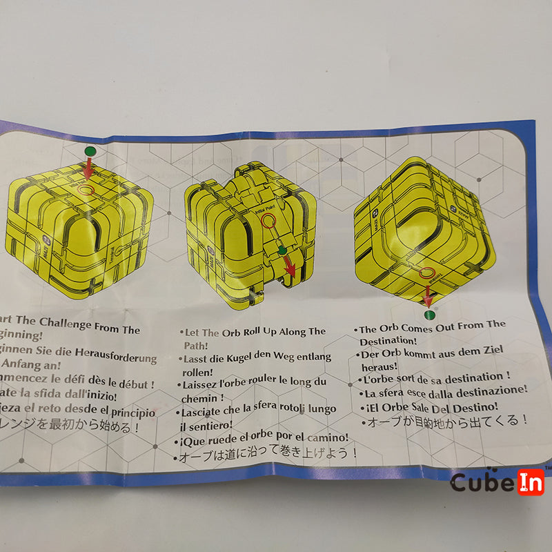 3D Maze 3x3 Cube Rolling Puzzle with Steel Ball