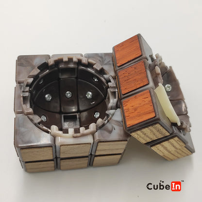 Meffert's Wooden Treasure Box Cube - Hollow Mechanical Storage Twist Puzzle