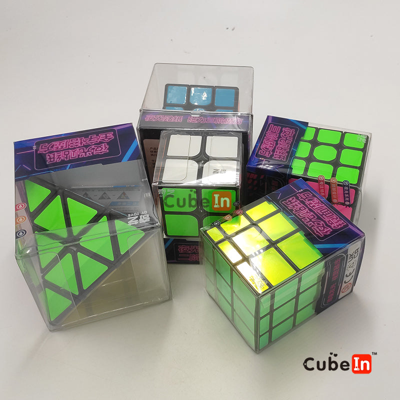 Qiyi Glow in Dark Stickers series 2x2 3x3 M Pyraminx Mirror cube