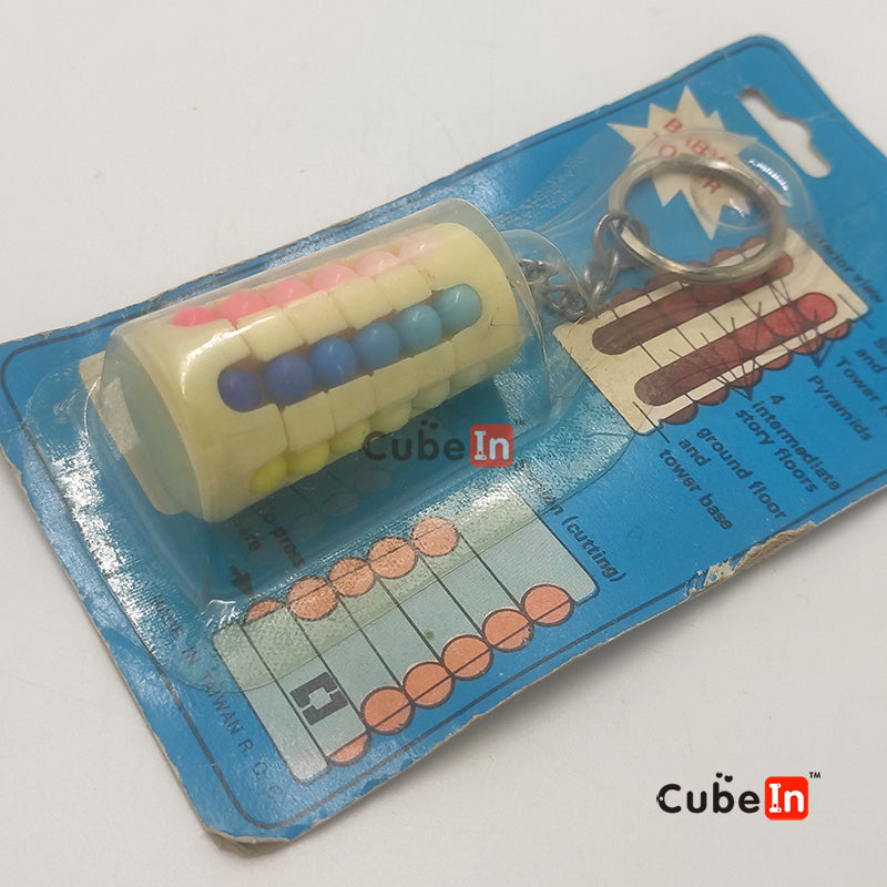Vintage Babylon Tower Puzzle Keychain