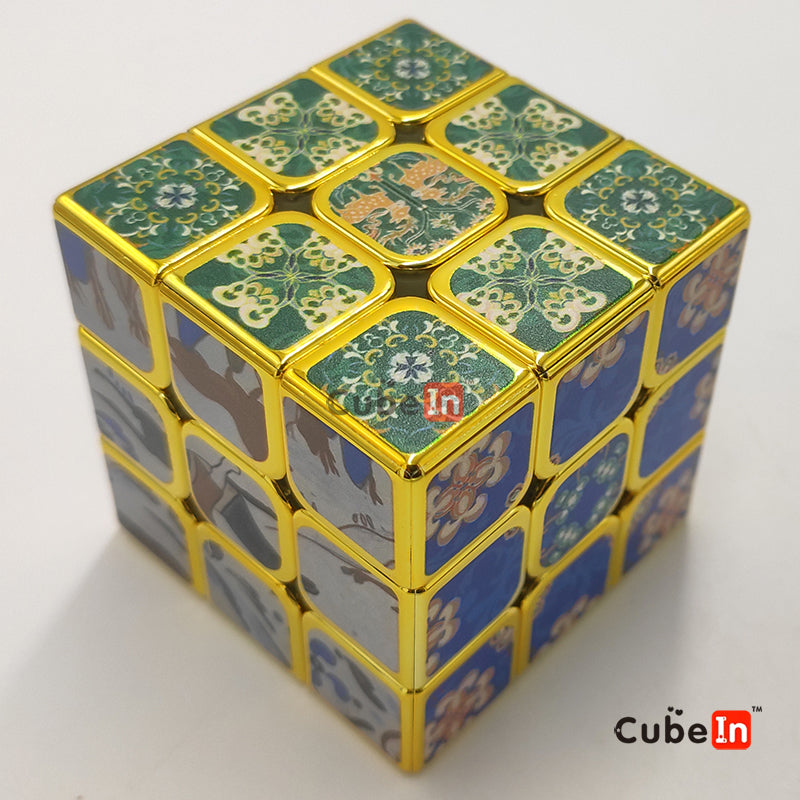 Metallic 3x3 Golden cube