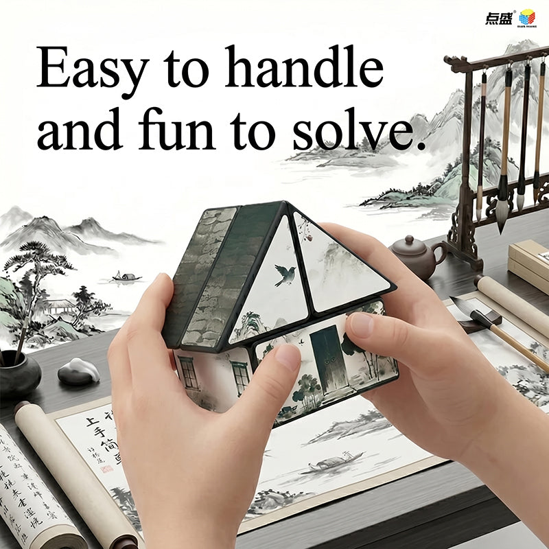 Diansheng X2 cube - Ink Wash Jiangnan House Puzzle
