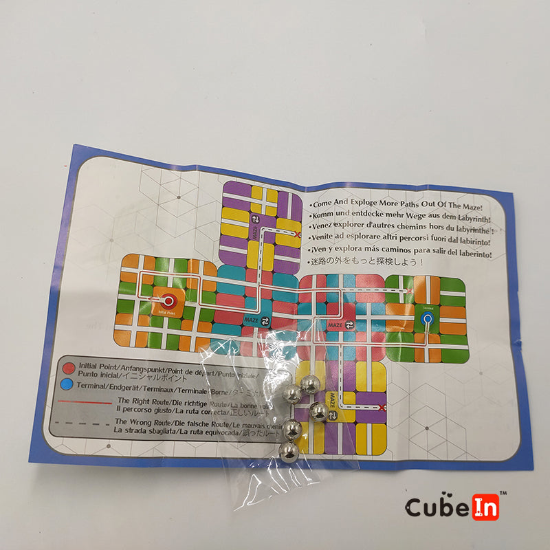 3D Maze 3x3 Cube Rolling Puzzle with Steel Ball