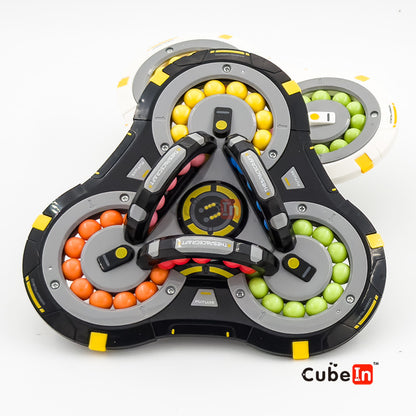 6 Rings Spacecraft Puzzle - 3D Interlocking Track Sequential Movement Hungarian Rings