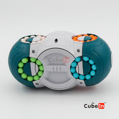 3D Eight-Sided UFO Rotating Beads Puzzle - Multi-Axis Hungarian Rings Variant
