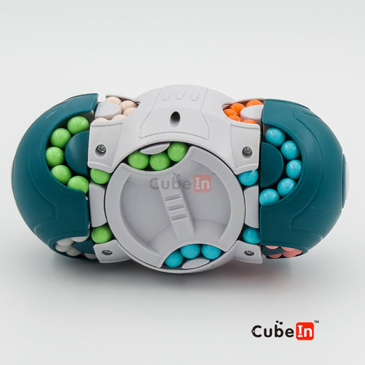 3D Eight-Sided UFO Rotating Beads Puzzle - Multi-Axis Hungarian Rings Variant