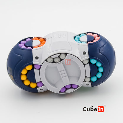 3D Eight-Sided UFO Rotating Beads Puzzle - Multi-Axis Hungarian Rings Variant