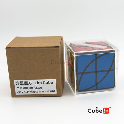 Limcube 2x2+ Maple Leaves cube (3D printed)