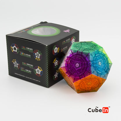 MF8 Triple Crazy Megaminx 3 Circles- Crystal Transparent Limited Edition Masterpiece