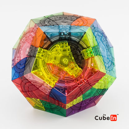 MF8 Triple Crazy Megaminx 3 Circles- Crystal Transparent Limited Edition Masterpiece