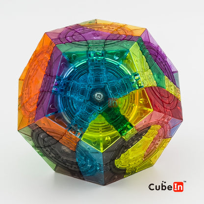 MF8 Triple Crazy Megaminx 3 Circles- Crystal Transparent Limited Edition Masterpiece