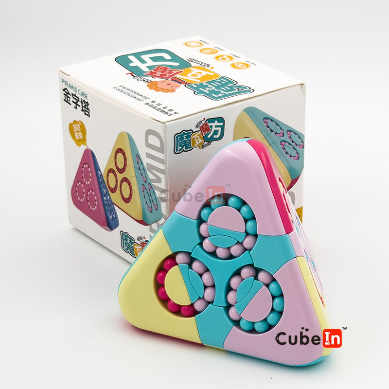 Magic Bean Ball Pyraminx - Rotary Rotating Beads Twisty Puzzle