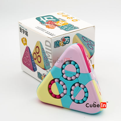 Magic Bean Ball Pyraminx - Rotary Rotating Beads Twisty Puzzle