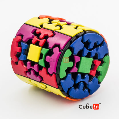 Meffert's Gear Barrel Cylinder Cube - MFT 3D Mechanical Gear Twist Puzzle