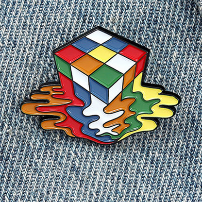 Melted Cube Brooch