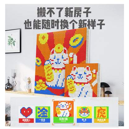 GAN Mosaic Cube Set 10x10 - 100-Piece Mini 3x3 Pixel Art Kit