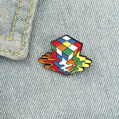 Melted Cube Brooch