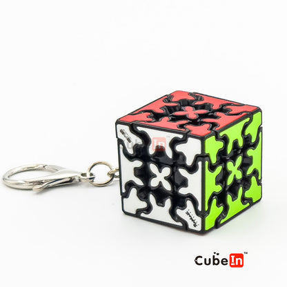 Qiyi Gear 3x3 Keychain Mini Cube - Raphael Mouflin Design Speedcube
