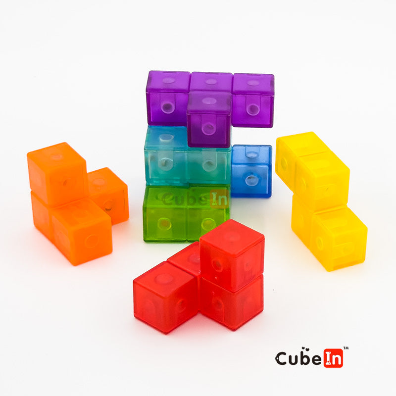 QiYi Magnetic Block Transparent Edition - Creative 3D DIY Building Blocks STEM Puzzle Toy