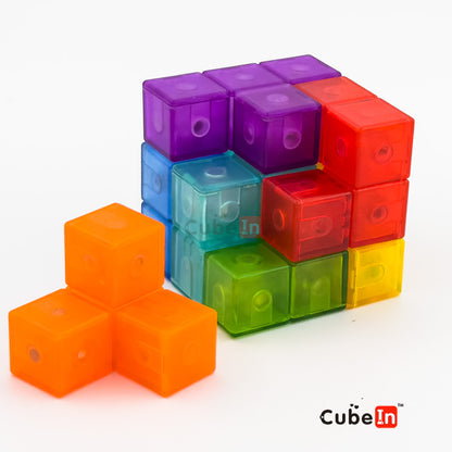 QiYi Magnetic Block Transparent Edition - Creative 3D DIY Building Blocks STEM Puzzle Toy