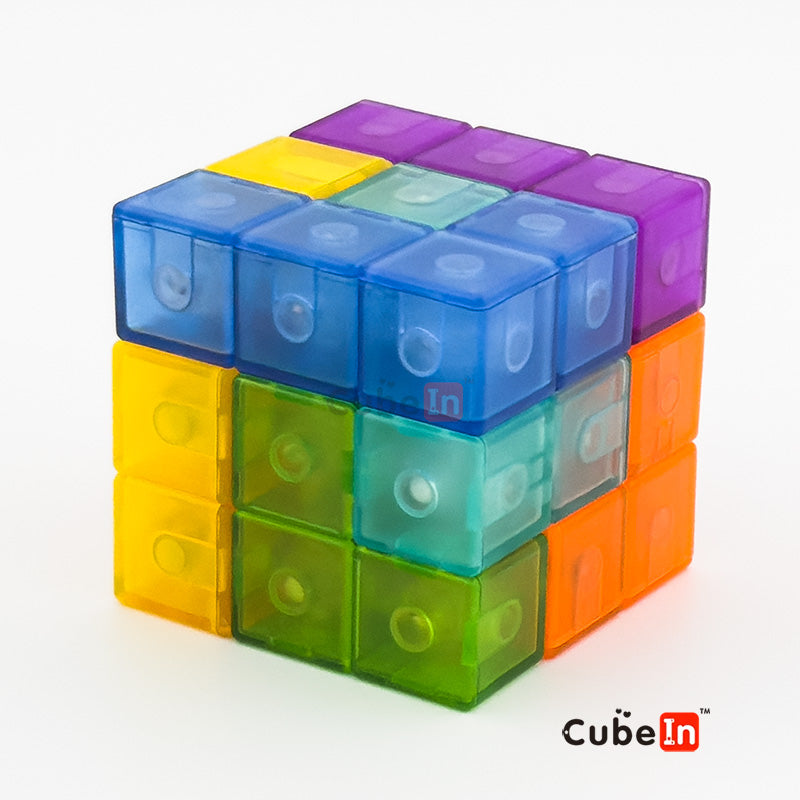 QiYi Magnetic Block Transparent Edition - Creative 3D DIY Building Blocks STEM Puzzle Toy