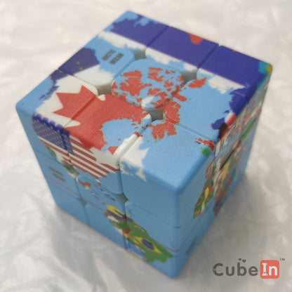 UV Printed 3x3 4x4 Earth Map Flag Cube Road