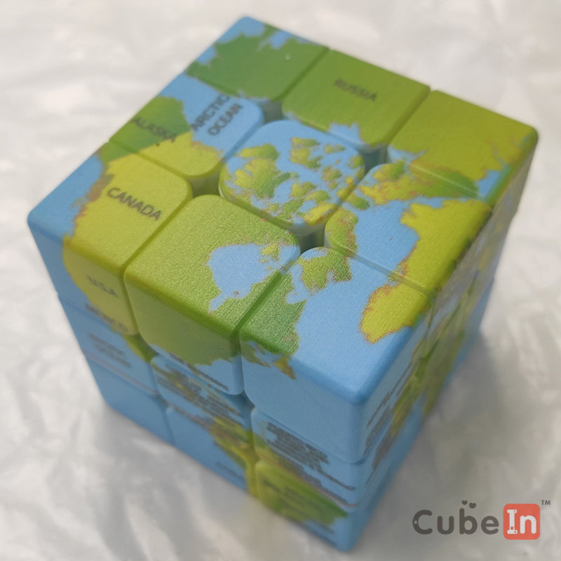 UV Printed 3x3 4x4 Earth Map Flag Cube Road