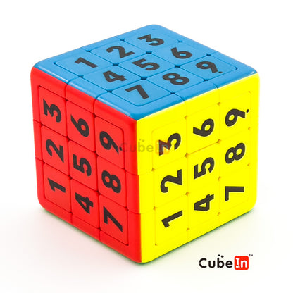 Yuxin Sudoku 3x3 Cube Magnetic Sliding - Heavyweight Hybrid Klotski Tile & Rotational Core Puzzle