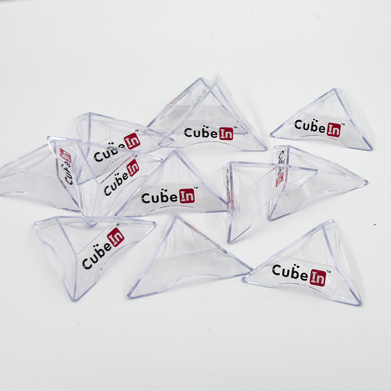 CubeIn Official Crystal Clear Cube Stands - Premium Display Base (10pcs Pack)