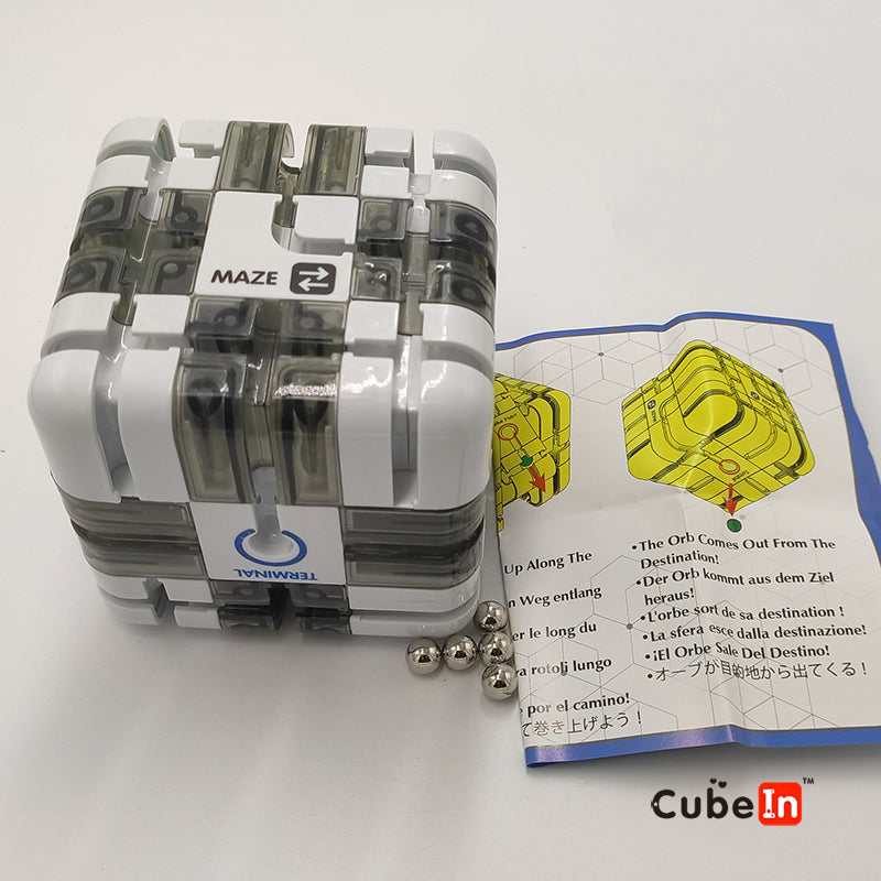 3D Maze 3x3 Cube Rolling Puzzle with Steel Ball
