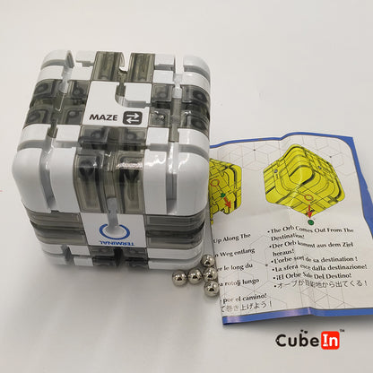 3D Maze 3x3 Cube Rolling Puzzle with Steel Ball